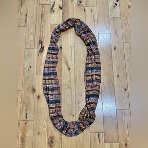 Infinity Loop Scarf Reversible Multicolored Stripped and Plaid Lightweight